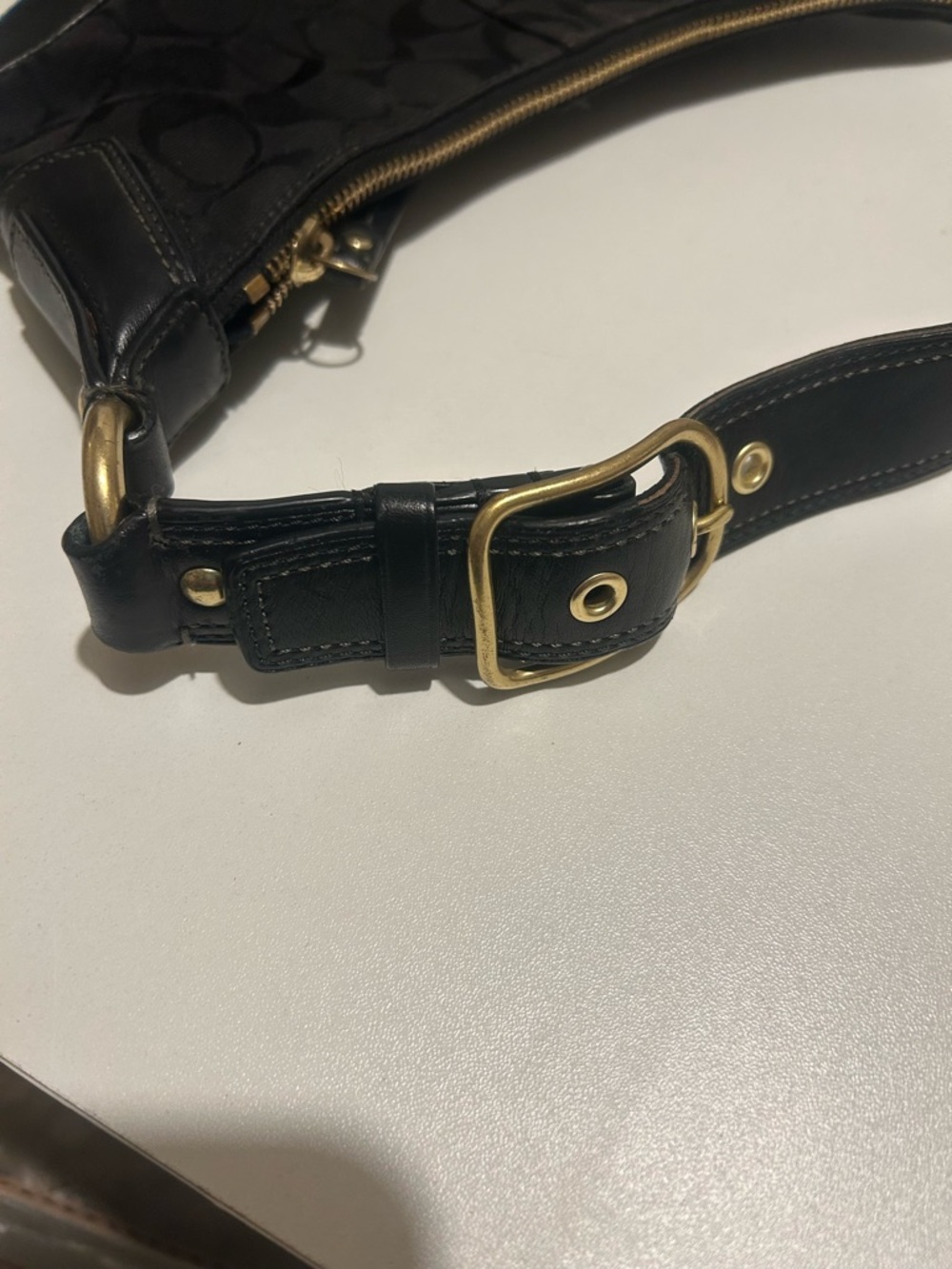 Coach Black Signature Hobo Bag - Picture 10 of 16